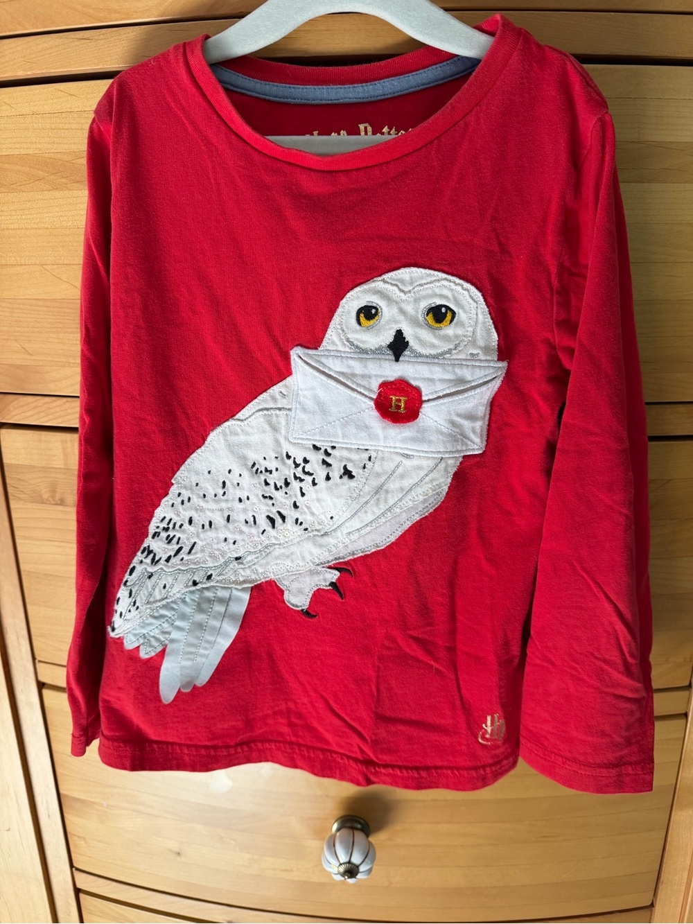 Mini Boden x Harry Potter limited edition Hedwig cotton long sleeve shirt